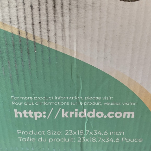 Kriddo 2 in 1 Kids Tricycle with Parent Push Handle Pink Aqua Toddler Bike - Picture 4 of 15